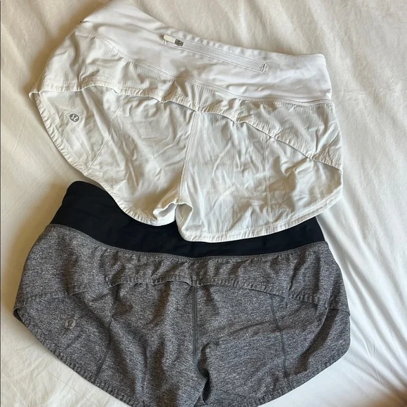 lululemon athletica White and Black Workout Shorts Set - Picture 3 of 3